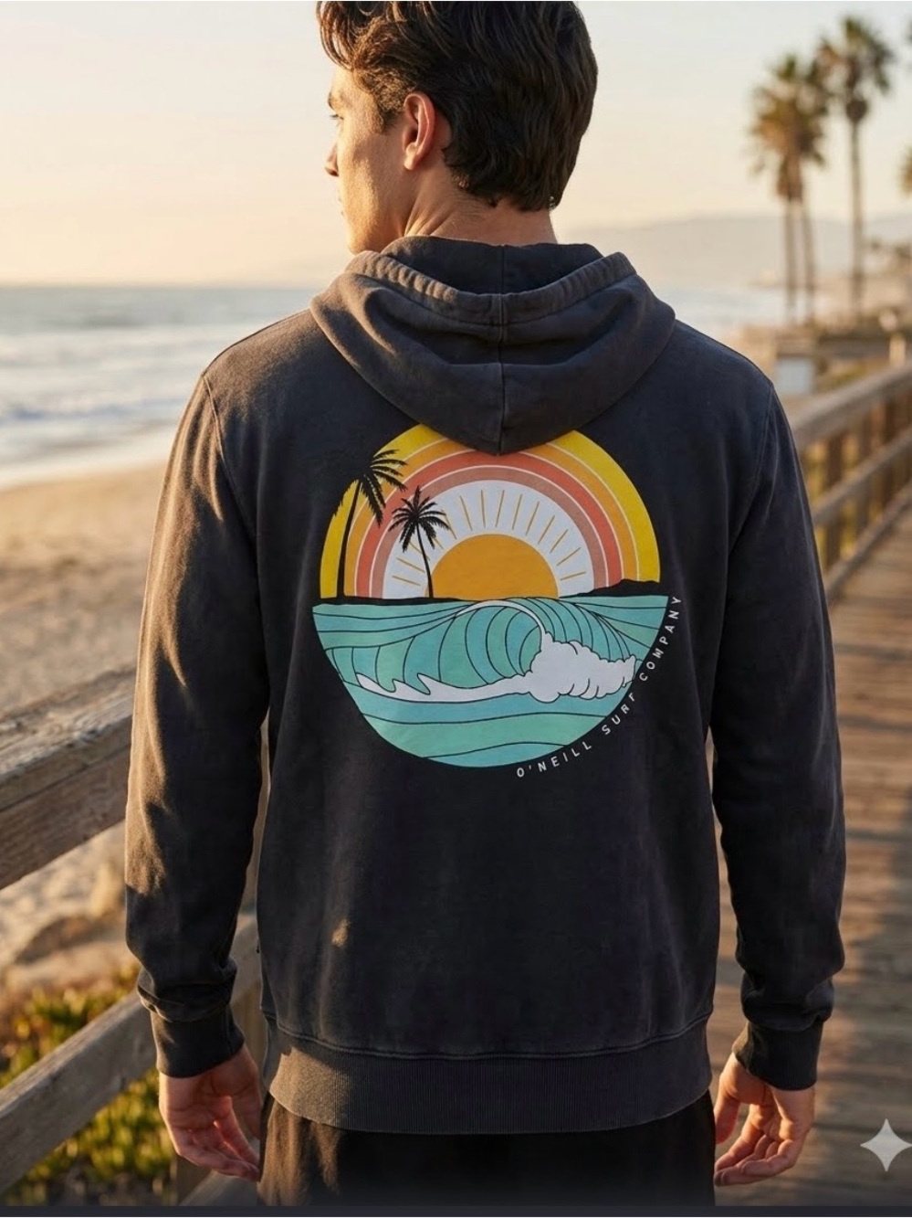 O'Neill Black Graphic Hoodie Sweatshirt - Sunset Wave 

SEND ME OFFERS